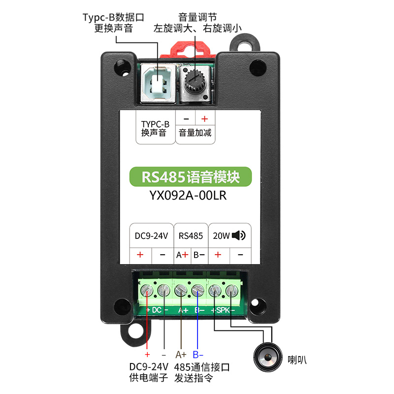 DB电竞RS485语音？？？？閙odbus协议导轨装置工业报警？？？？閅X092A00LR